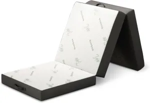 Cozzzi Trifold Foldable Mattress for Floor and Traveling with Removable Cover - Lightweight and Portable Foldable Mattress for Adults & Kids - Compact and Easy to Storage (75in x 25in x 4in)