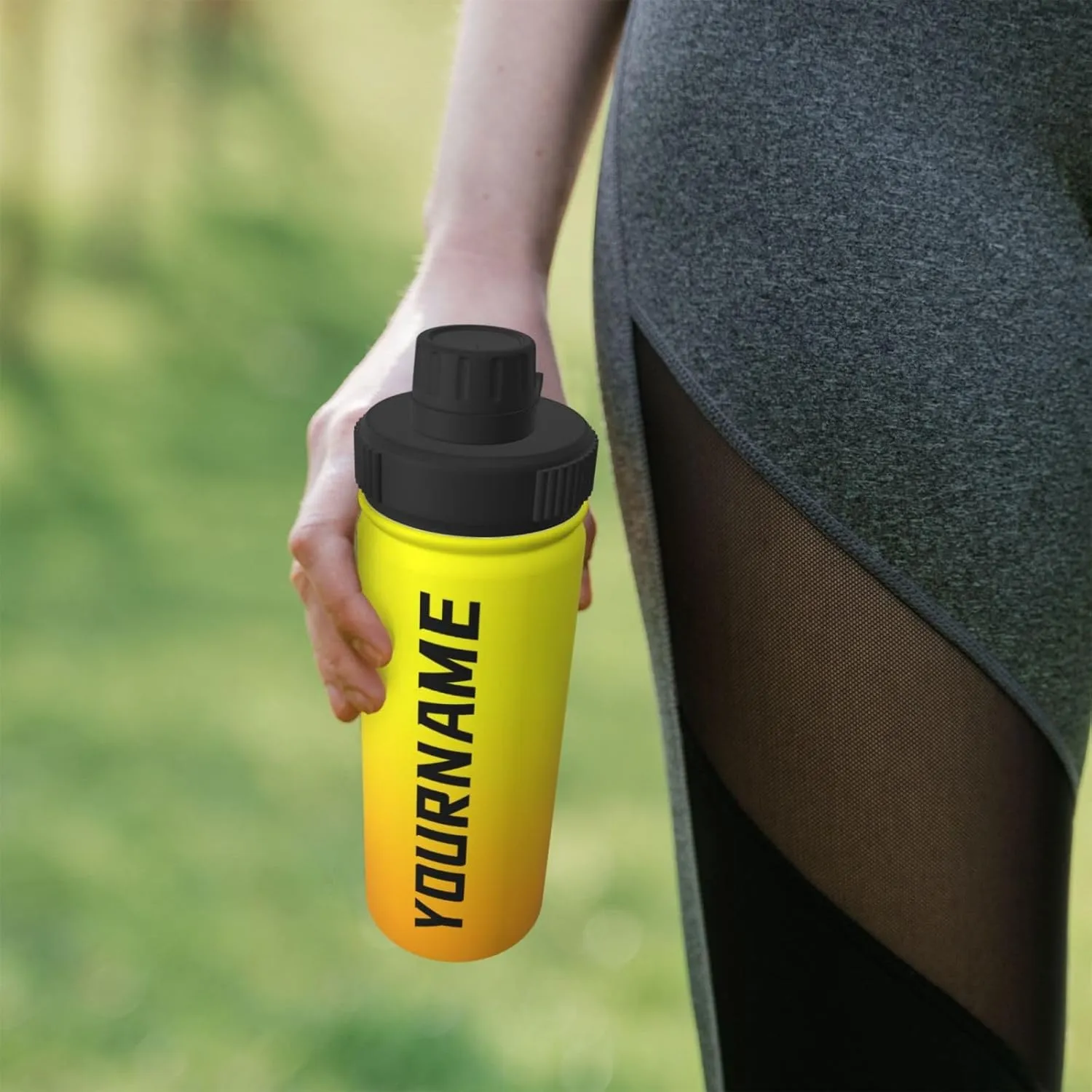 Customized 18 oz Insulated Stainless Steel Water Bottles Custom Name Sports Water Bottle for Hiking Gym Travel, Personalized Ombre Colors Flask
