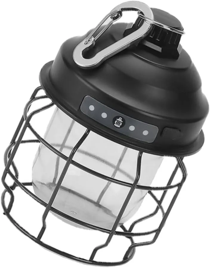DECHOUS 1Set USB Rechargeable Hanging Lantern Portable Camping Light Retro Design for Outdoor Use for Tents Emergency Events and Camping Trips Durable Material