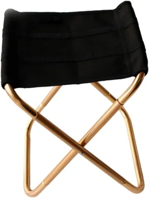 DECHOUS Small Camping Stool Lightweight Collapsible Chair for Outdoor Activities Portable and Easy to Carry for Fishing Picnics and Travel Golden