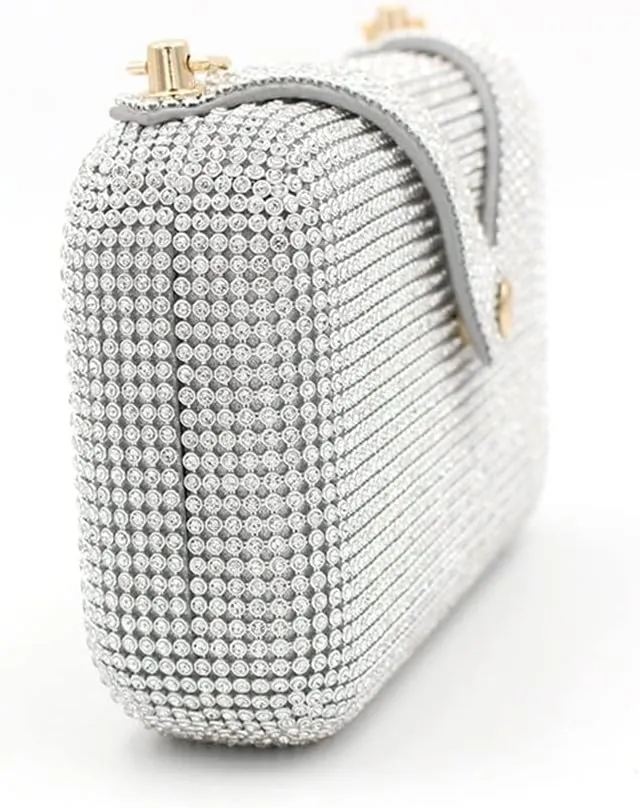 Diamond-Encrusted V-Shaped Dinner Bag Women's Bag Wedding Banquet Holding Bag Evening Dress Bag