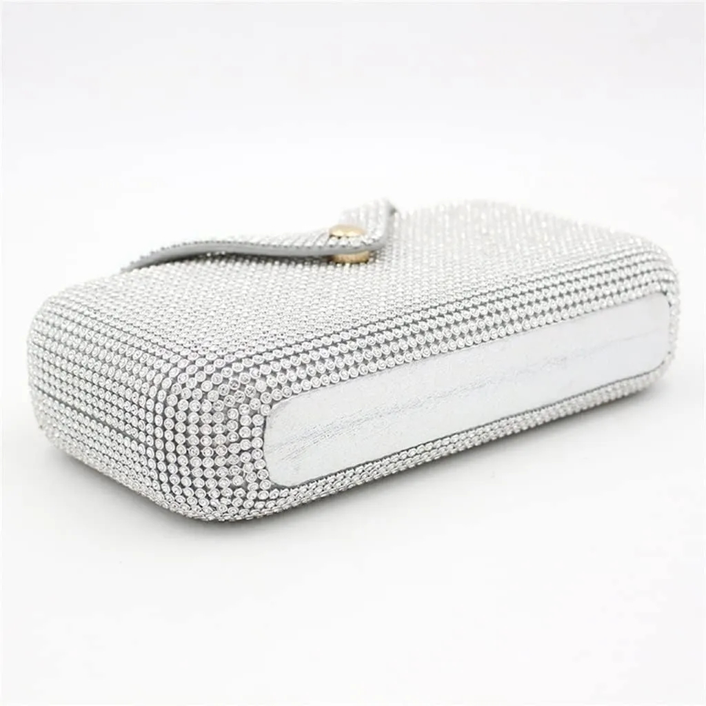 Diamond-Encrusted V-Shaped Dinner Bag Women's Bag Wedding Banquet Holding Bag Evening Dress Bag