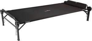 Disc-O-Bed 2XL Outdoor Modular 1 Person Single Camping Cot Portable Bed with 2 Height Options for Adults, Sleep Solution for Tents, Black