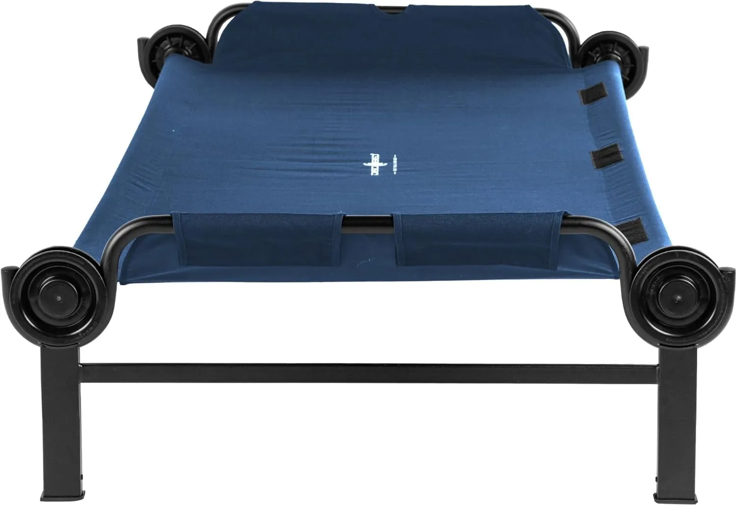 Disc-O-Bed XL Outdoor Modular 1 Person Single Camping Cot Portable Bed with 2 Height Options for Adults, Sleep Solution for Tents, Navy