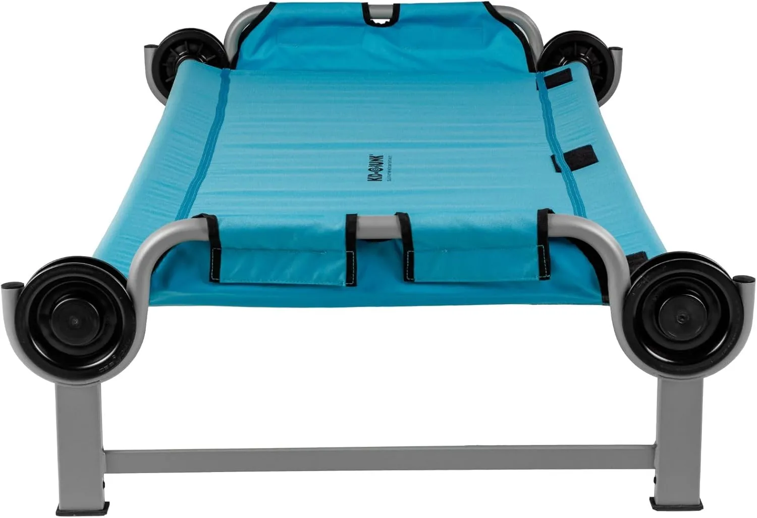Disc-O-Bed Youth Single Cot Kid-O-Bed with Storage Organizer for Easy Gear Access & Carry Bag Transport, Indoor or Outdoor Use, Teal