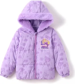 Disney Frozen Elsa Princess Belle Moana Minnie Toddler Girl Puffer Jacket Lightweight Packable Warmth Winter Coat 2-10 Years