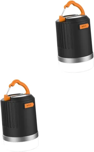 DOITOOL 2pcs Camping Lantern Power Bank Camping Light Led Camping Light Campfire Fishing Water Proof