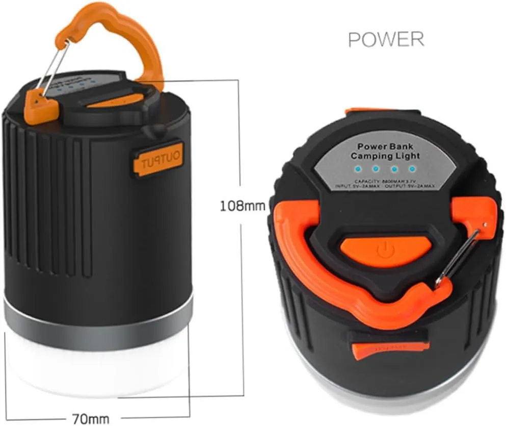 DOITOOL 2pcs Camping Lantern Power Bank Camping Light Led Camping Light Campfire Fishing Water Proof