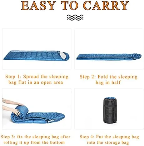 Double Sleeping Bag, Outdoor Camping, Ultra-Light Adult, Suitable for Hiking, Soft and Stitchable,Red/Left