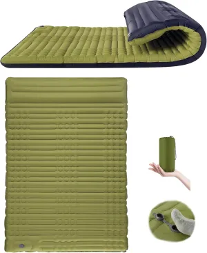 Double Sleeping Pad, Self Inflating 4.7'' Extra Thick for 2 Person Built-in Pump, Portable Camping Mattress Sleeping Mat for Backpacking Hiking Tent Travel