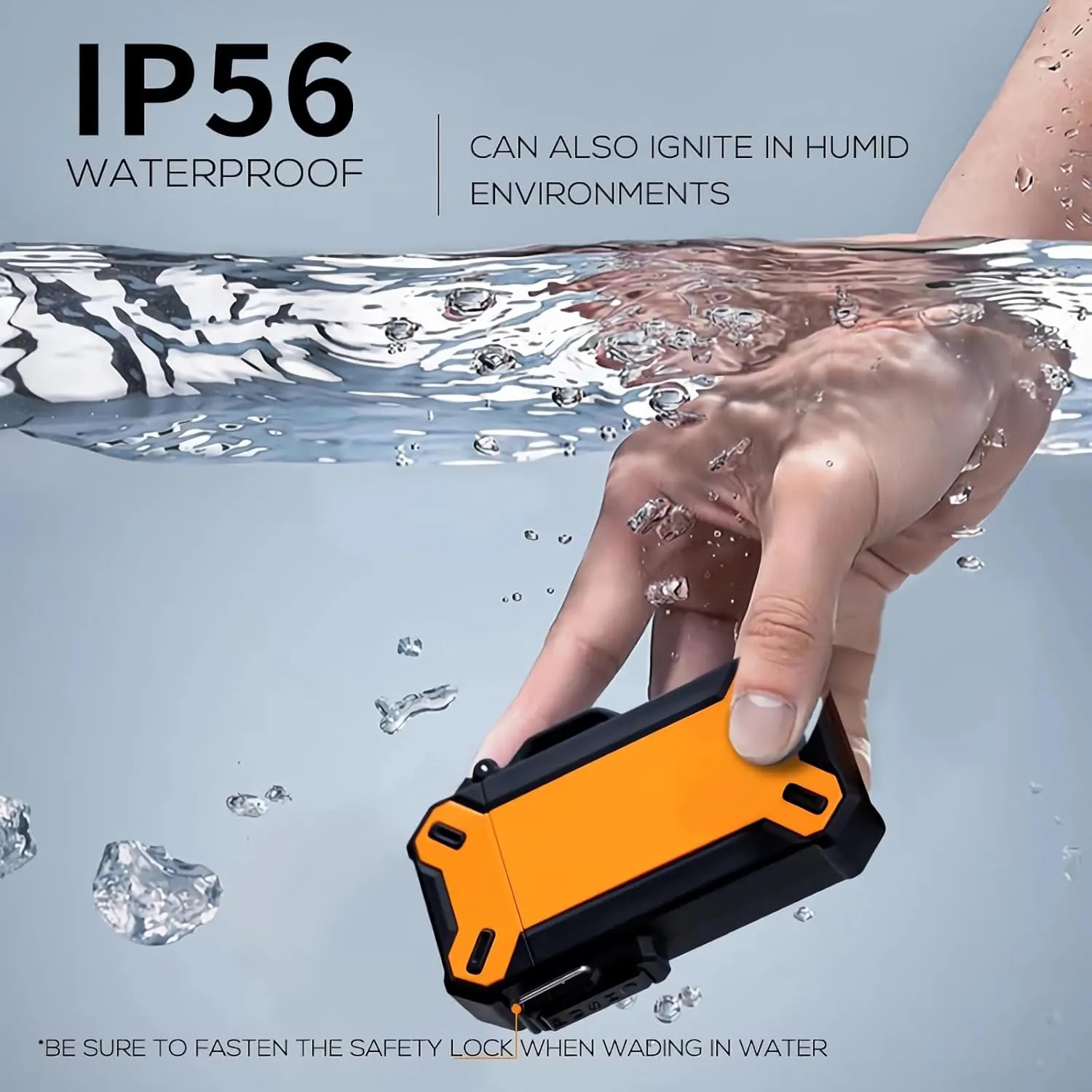 Electric Lighter Flexible Waterproof Windproof Pulse Arc Lighers USB Rechargeable for Candle Kitchen Outdoor Fireplace Camping(Orange)