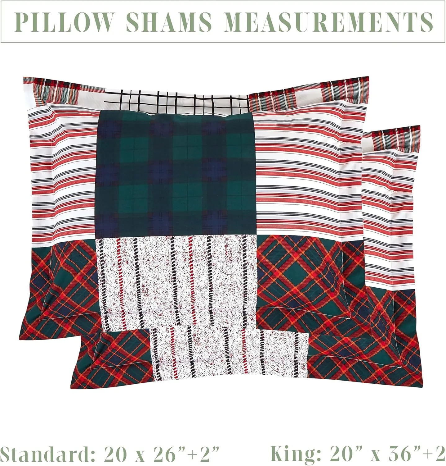 Elegant Comfort 8-Piece Cabin Lodge Patch Reversible Comforter Set - All Season Bed in a Bag, 4-Piece Sheet Set Featuring Smart Pockets, Matching Shams and Decorative Pillow, Full/Queen, Burgundy