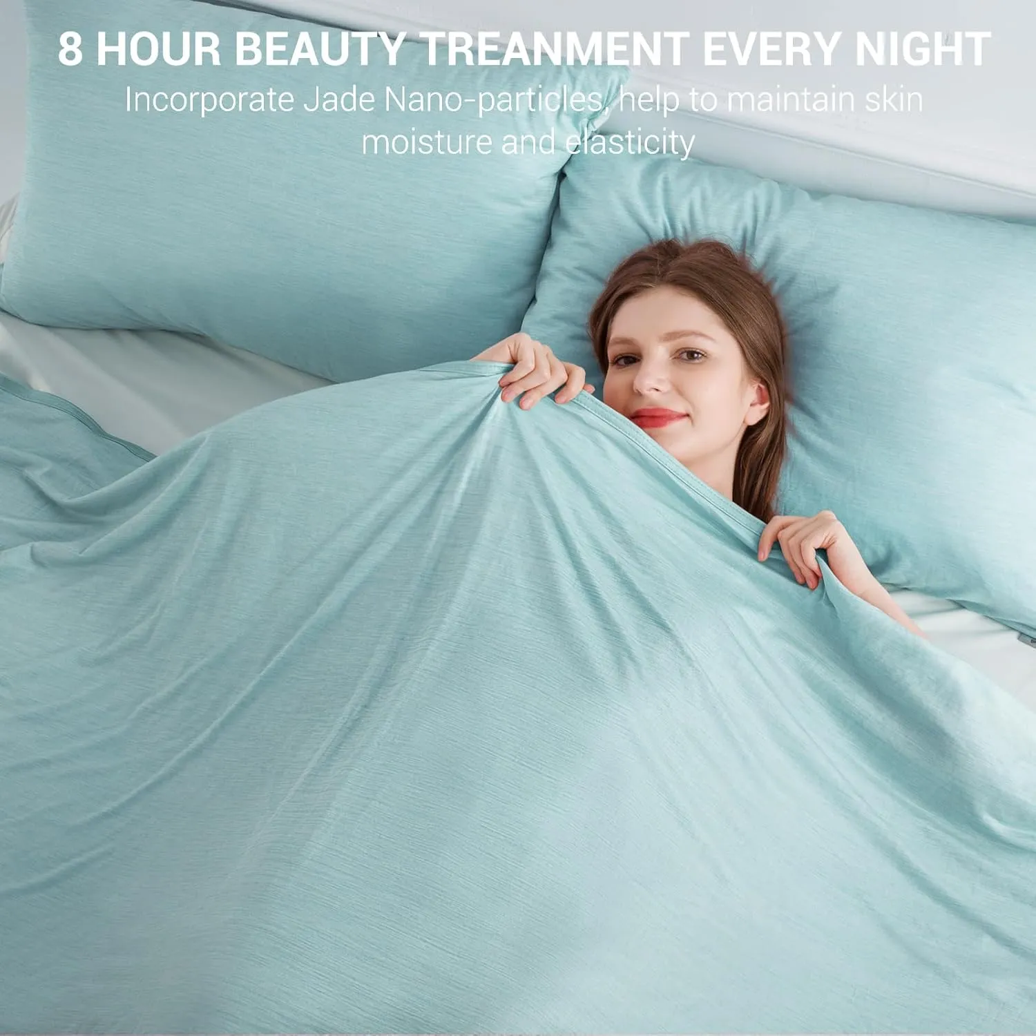 Elegear Revolutionary Cooling Blanket Queen Absorbs Heat to Keep Body Cool for Night Sweats, Arc-Chill 3.0 Cool Fiber Q-Max>0.5 for Hot Sleepers, Lightweight Summer Cold Blankets for Sleeping, Green