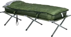 Elevated Camping Cot Set with Mattress, Sleeping Bag & Pillow - Portable, Comfortable Outdoor Bed for Camping, Travel, Beach & More