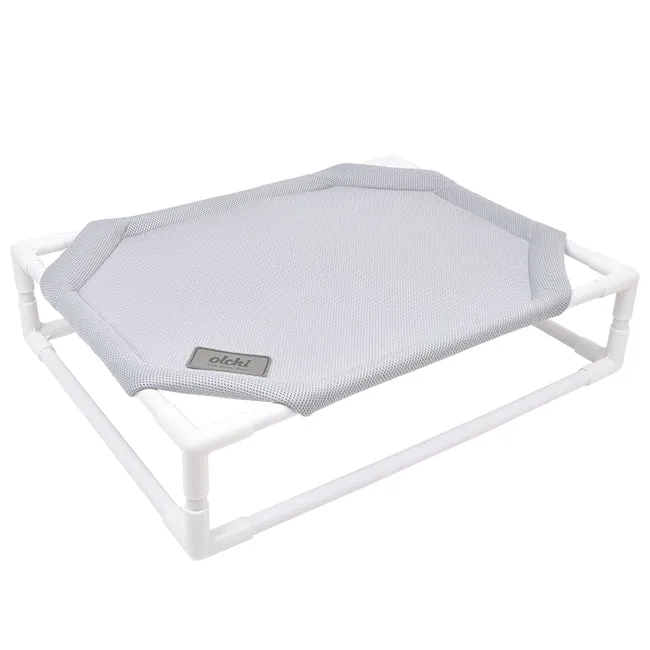 elevated dog bed - grey
