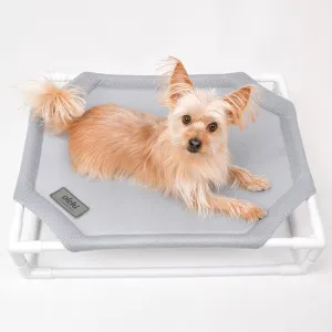 elevated dog bed - grey