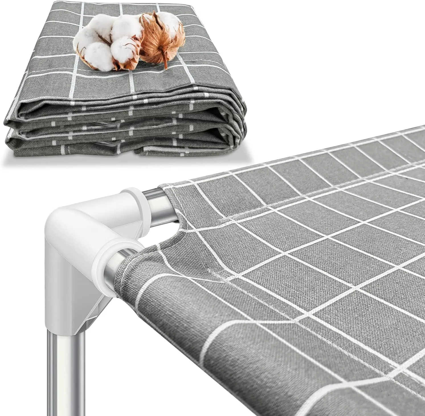 Elevated Dog Bed Pet Cot - Dog Cots Beds for Medium Dogs | Detachable Raised Cat Dog Pet Bed for Medium Dogs