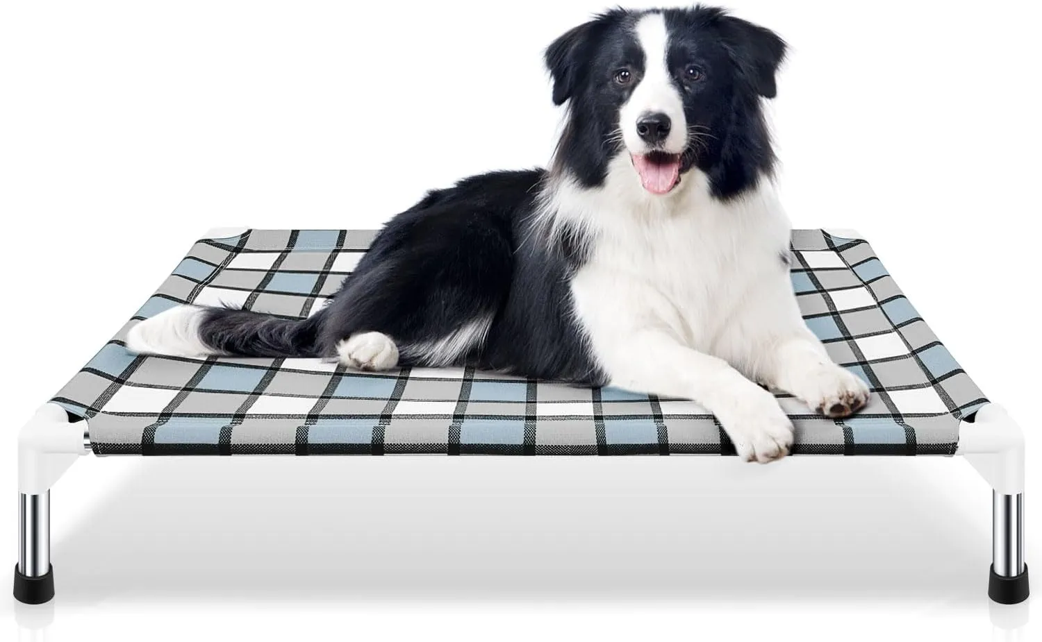 Elevated Outdoor Raised Dog Bed Outdoor Dogs Bed Lifted Pet Bed Dog Cot for Medium Pet Taste Life, Start with A Pet Bed 34'' x 26'' x 5''