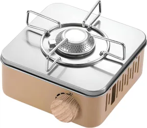 [Ellniges]【Portable Butane Stove】High-Output Mini Camping Heater, Compact Fuel-Efficient Design for Backpackers | Windproof Outdoor Cookware with Ergonomic (Perfect for UK Weather)