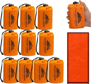 Emergency Sleeping Bag – Thermal Blankets for Survival | Emergency Blanket & Bivy Sack | Lightweight, Compact, Wind & Waterproof | Space-Tech Insulation | 7 ft x 3 ft