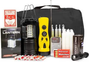 Emergency Zone Power Outage Emergency Kit - Items to Provide Light in Durable Nylon Pouch