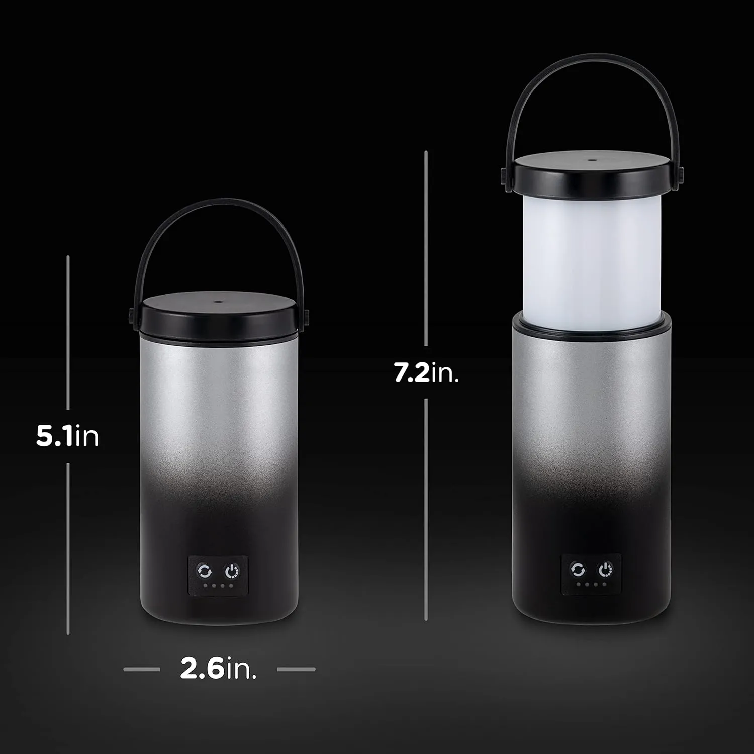 Enbrighten Mini Lantern, Rechargeable Lantern, Color Changing, LED Lamp for Bedroom, 400 Lumens, 180 Hour Runtime, Night Light, 4 Lighting Modes, Perfect for Camping, Bedroom, and More, 61744