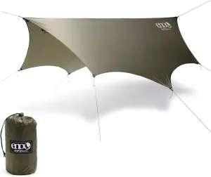 ENO, DryFly Rain Tarp - Heavy-Duty Waterproof Tarp - for Camping, Hiking, Backpacking, Travel, a Festival, or The Beach