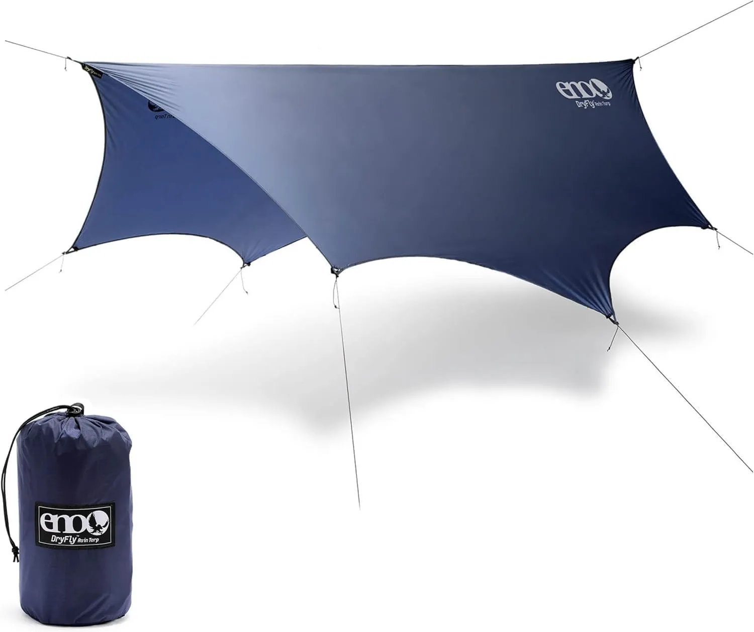 ENO, DryFly Rain Tarp - Heavy-Duty Waterproof Tarp - for Camping, Hiking, Backpacking, Travel, a Festival, or The Beach