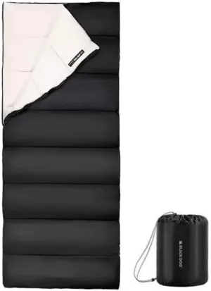 Envelope Sleeping Bag with Fully Expandable Design – Soft, Skin-Friendly 210T Polyester, Machine Washable, Dual Anti-Snag Zippers, Converts to Double Sleeping Bag