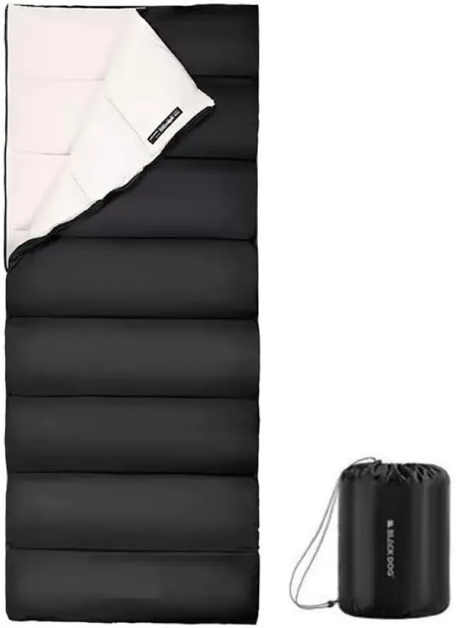 Envelope Sleeping Bag with Fully Expandable Design – Soft, Skin-Friendly 210T Polyester, Machine Washable, Dual Anti-Snag Zippers, Converts to Double Sleeping Bag