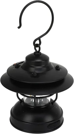 EVGATSAUTO Vintage Camping Lantern, IPX4 Waterproof Dual Mode Power Adjustable Brightness LED Vintage Metal Hook for Travel