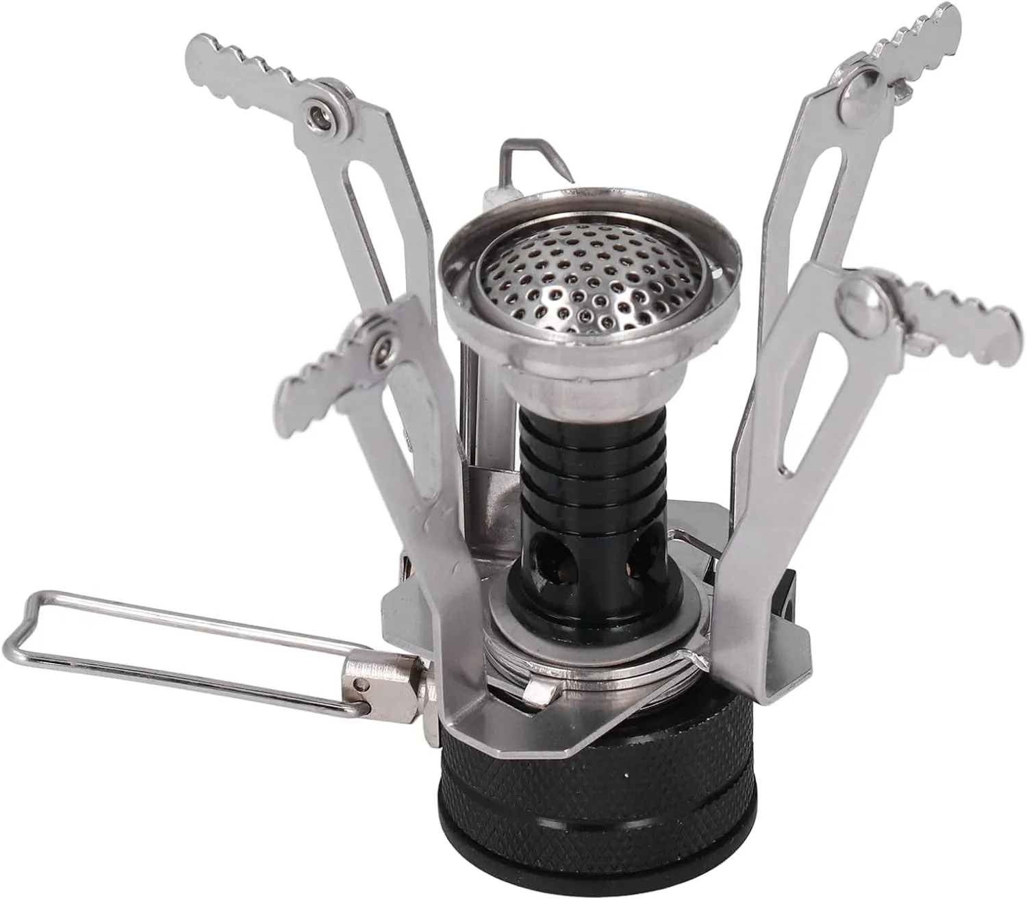EVTSCAN Portable Foldable Aluminum Camping Gas Stove with Storage Box for Outdoor Camping Hiking Cooking, Adjustable Flame Control Backpacking Stove Compatible with Liquefied Petroleum Gas