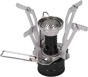 EVTSCAN Portable Foldable Aluminum Camping Gas Stove with Storage Box for Outdoor Camping Hiking Cooking, Adjustable Flame Control Backpacking Stove Compatible with Liquefied Petroleum Gas
