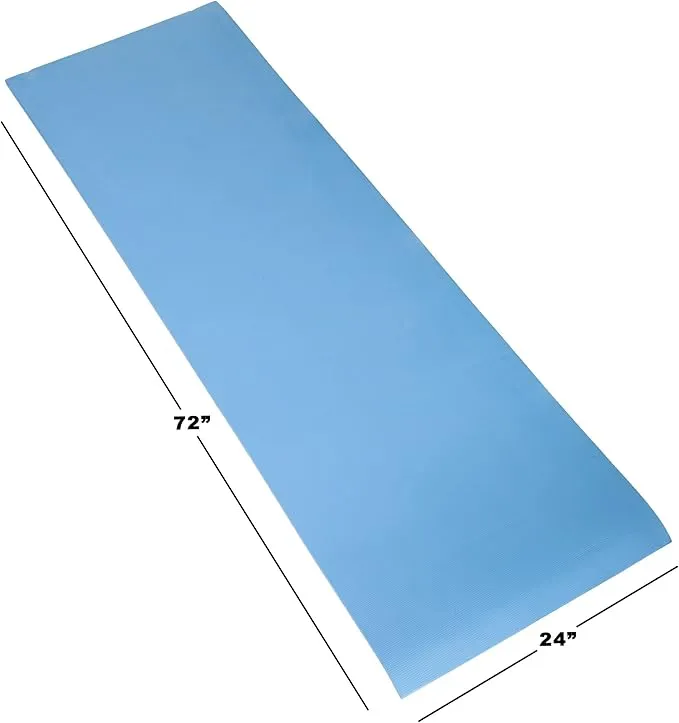Extra-Thick Yoga Mat - Durable Comfort Non-Slip Foam Workout Mat for Fitness, Pilates, and Floor Exercises with Carrying Strap by Wakeman