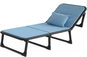 EYPKPL cots for Sleeping Foldable Camping Cot 6 Positions Adjustable Camping Cots 4 360° Universal Wheels Lounge Chair Camping Cots for Adults Stretching Freely