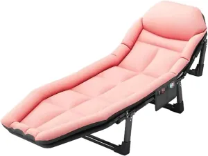 EYPKPL cots for Sleeping Portable Camping Cot 6 Speed Adjustable Backrest Folding Camping Cot with Mattress Cots for Camping Load 150kg Folding Cot Stretching Freely