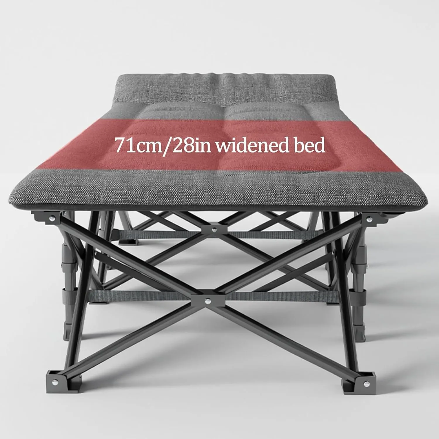 EYPKPL cots for Sleeping Portable Camping Cot Linen Cots for Camping with Cushion and Pillow Camping Cots for Adults Load 220lbs Lounge Folding Bed Stretching Freely
