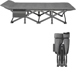 EYPKPL cots for Sleeping Portable Camping Cot Linen Cots for Camping with Cushion and Pillow Camping Cots for Adults Load 220lbs Lounge Folding Bed Stretching Freely