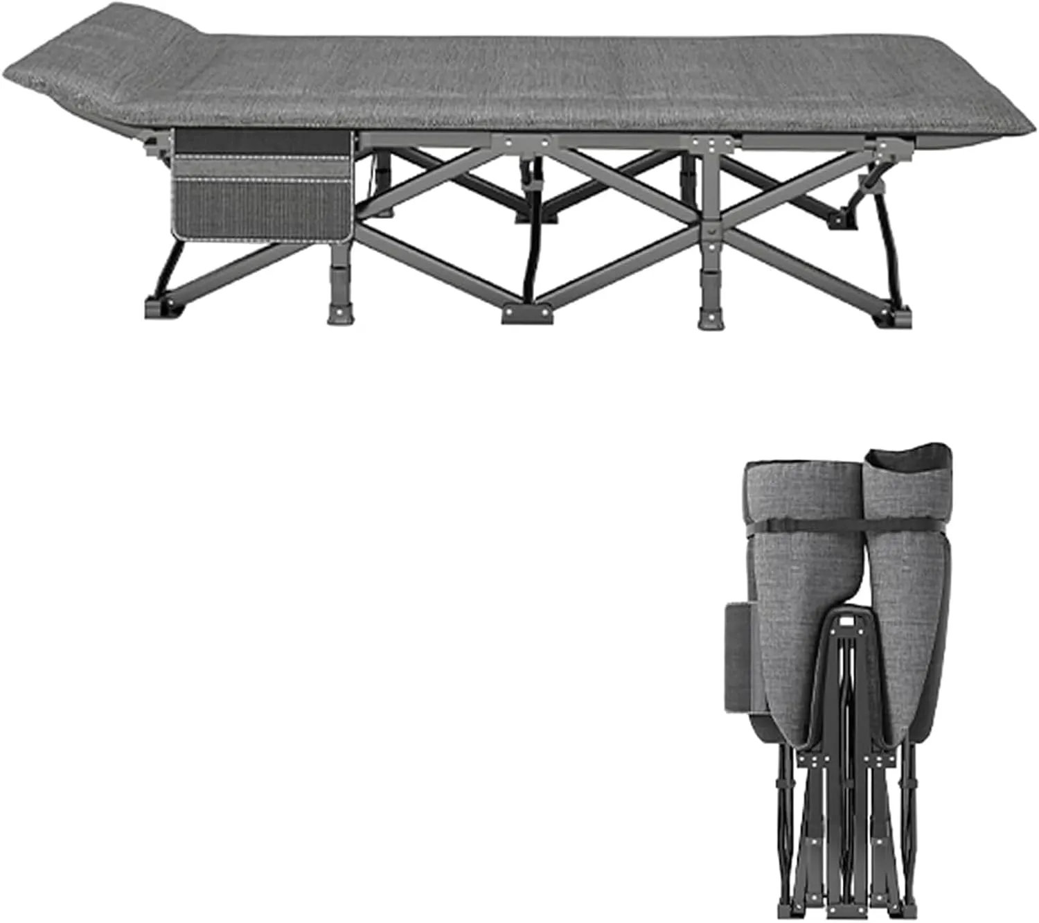 EYPKPL cots for Sleeping Portable Camping Cot Linen Cots for Camping with Cushion and Pillow Camping Cots for Adults Load 220lbs Lounge Folding Bed Stretching Freely