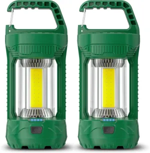 Favourlite Camping Lantern, 1500LM Camping Light 3000 Capacity Phone Charger LED Impact-Resistant Flashlight Lantern Portable Waterproof Hurricane Lanterns for Power Outages (Green Green)