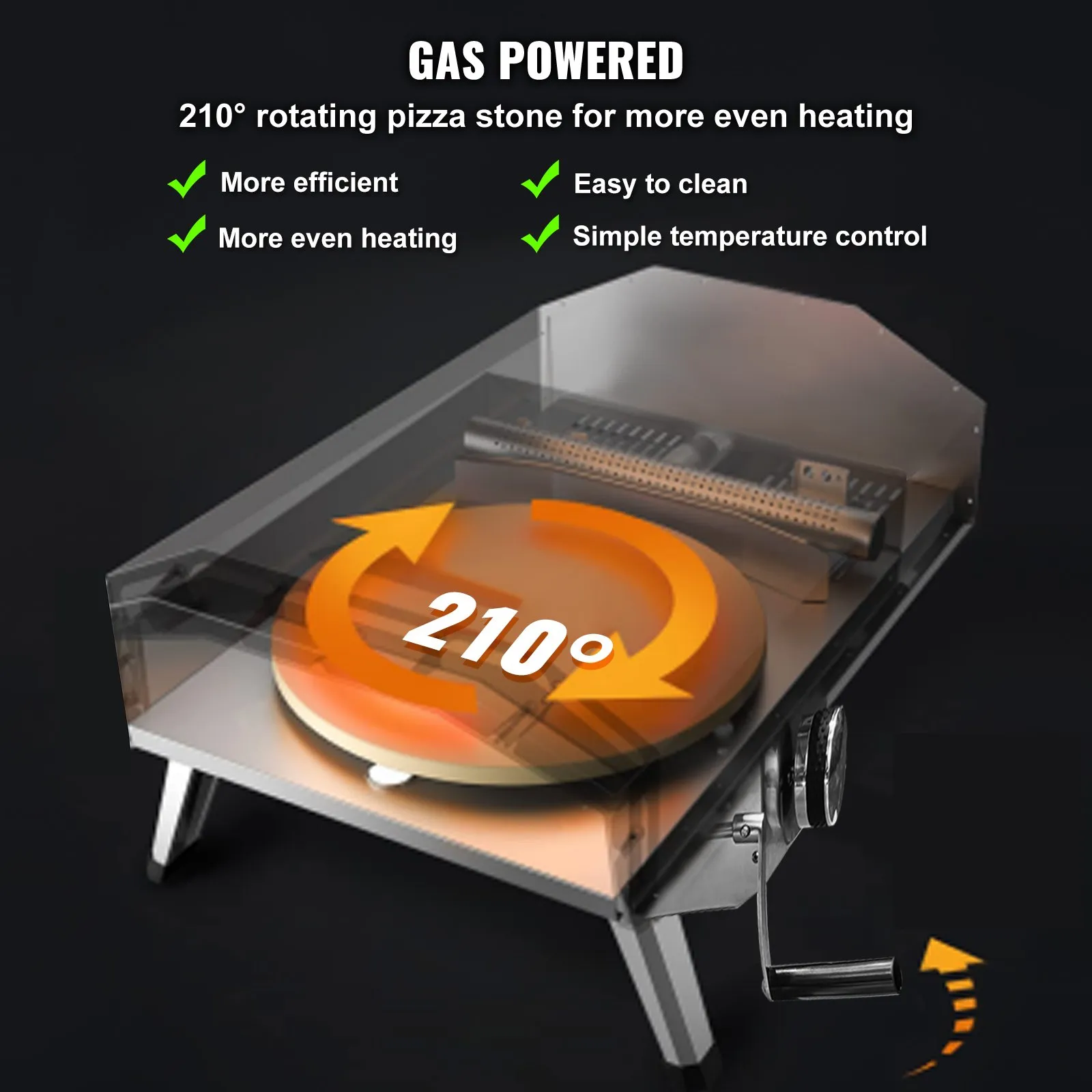 (FINAL PRICES ARE LOWER ON OUR SITE!) VEVOR 13" Outdoor Pizza Oven Portable Gas Oven Iron Spray Foldable for Camping