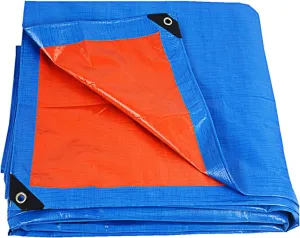 Finished Size 9x12.5 Feet Waterproof Heavy Duty Tarp, Multi-Purpose Protective Cover Tarpaulin with Grommets for Emergency Rain Shelter Camping, Home, Boats, Cars, RV or Pool Covers