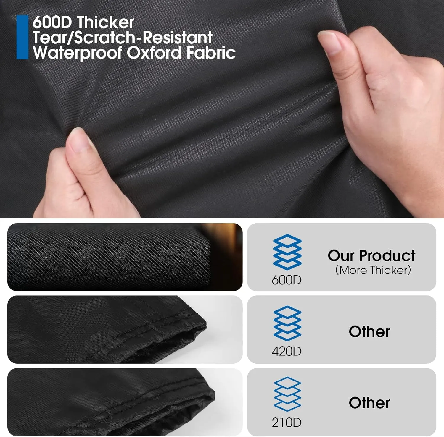 Fire Pit Cover Round 27 inch, Portable Outdoor Fire Pits Cover, Wood Burning Fireplace Cover, Low Smoke Stove Cover 600D- 27"Dia x 20"H