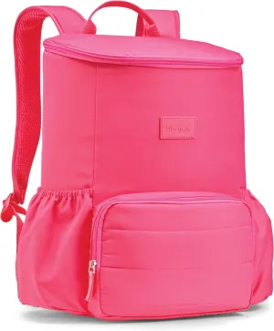 Fit & Fresh Insulated Backpack Soft Cooler – Leak-Resistant Beach & Travel Bag for Women, 24 Can Capacity Picnic & Cooler Bag