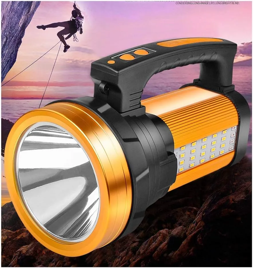 Flashlight Portable Rechargeable Light Dimmable Camping Light for Tent Lantern/Patio/Garden/Power Failure/BBQ/On Foot (Size : 9000W)