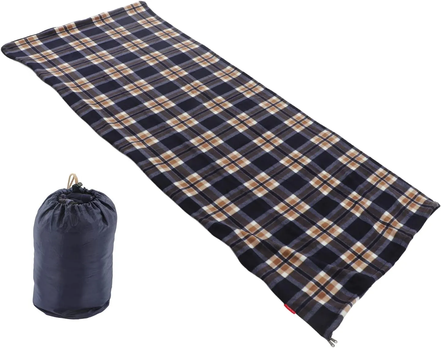 Fleece Camping Sleeping Bag Warm Skin Friendly Portable for Outdoor Hiking Climbing