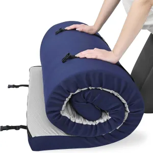 Foamma 3" x 30" x 75" Memory Foam Roll-Up Camping Mattress with Water Resistant Zipper Cover, Foldable and Portable for Camping, RV Bunk, Tent, Guest Bed, Outdoor and Dorm, CertiPUR-US Certified Foam