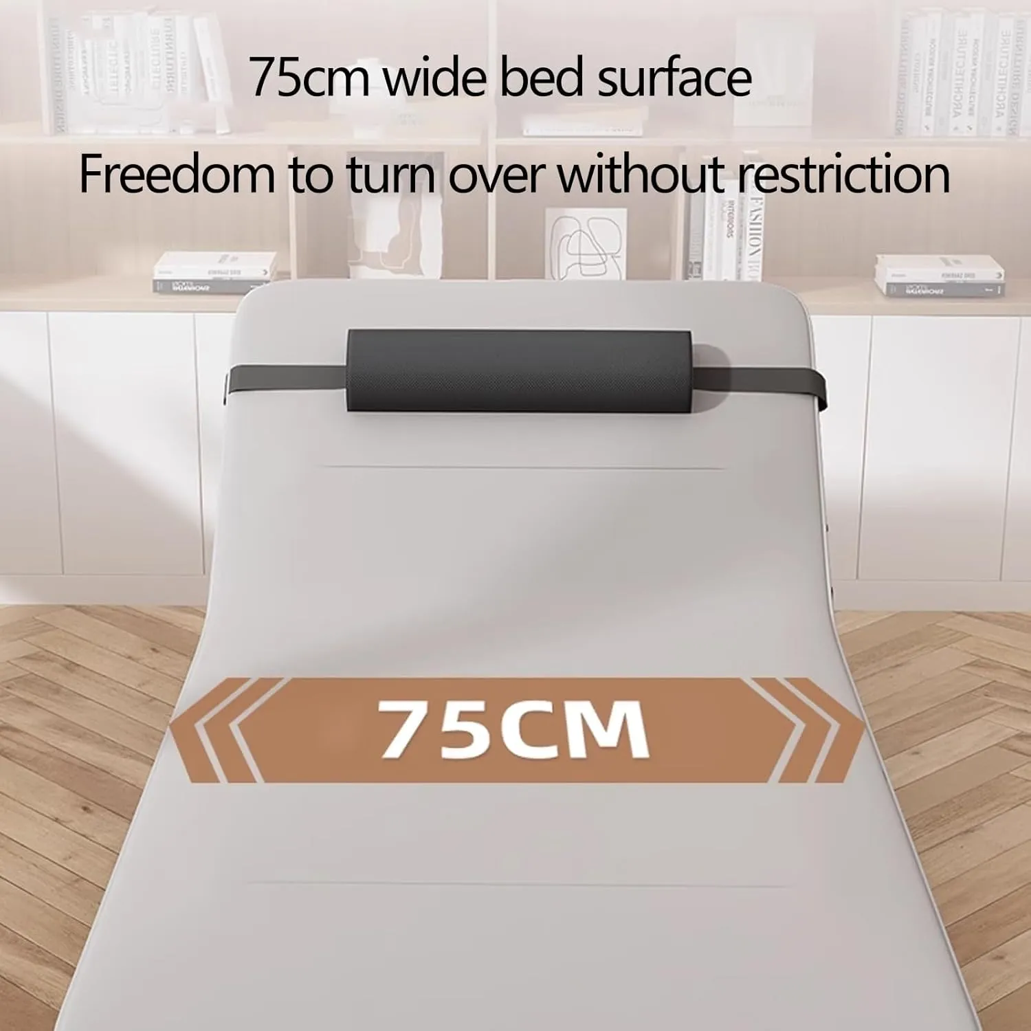 Foldable Bed with Mattress 4 Positions Adjustable Reclining Folding Camping Cot Sleeping Bed Outdoor Portable Chaise Lounge Chair with Antis Slip Mat(Black,190 * 75 * 28cm)