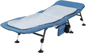 Foldable Bed with Mattress for Adults Use in Summers and Winter, Portable Folding Bed for Camping Easy to Carry, Adjustable Camping Cot for Office Nap