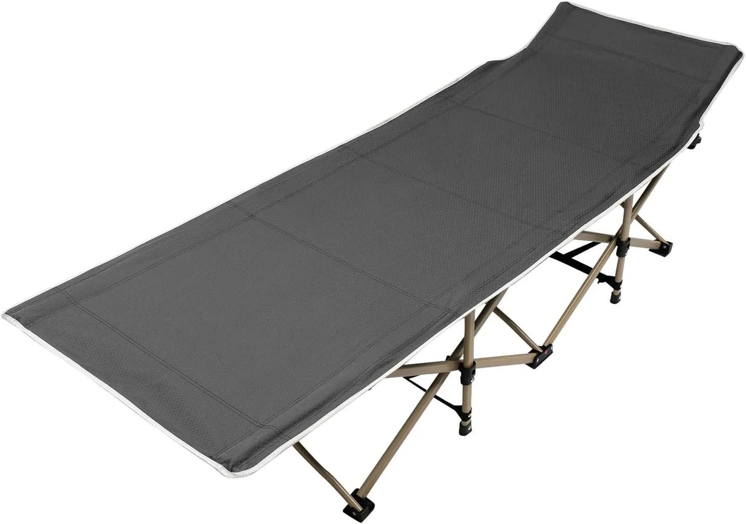 Foldable Camping Cot Folding Sleeping Cots for Adults, Travel Tent Cots Camping Sleeping Cots for Outdoor Fishing with Carry Bag Max Load: 617.29 lbs (Gray)
